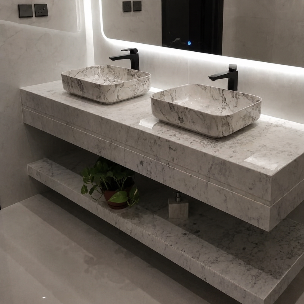 Marble work by Golden Crystals in Riyadh