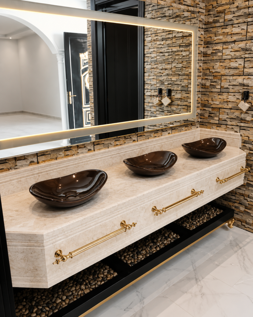 Marble work by Golden Crystals in Riyadh