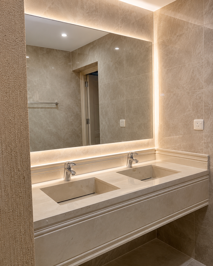 Marble work by Golden Crystals in Riyadh
