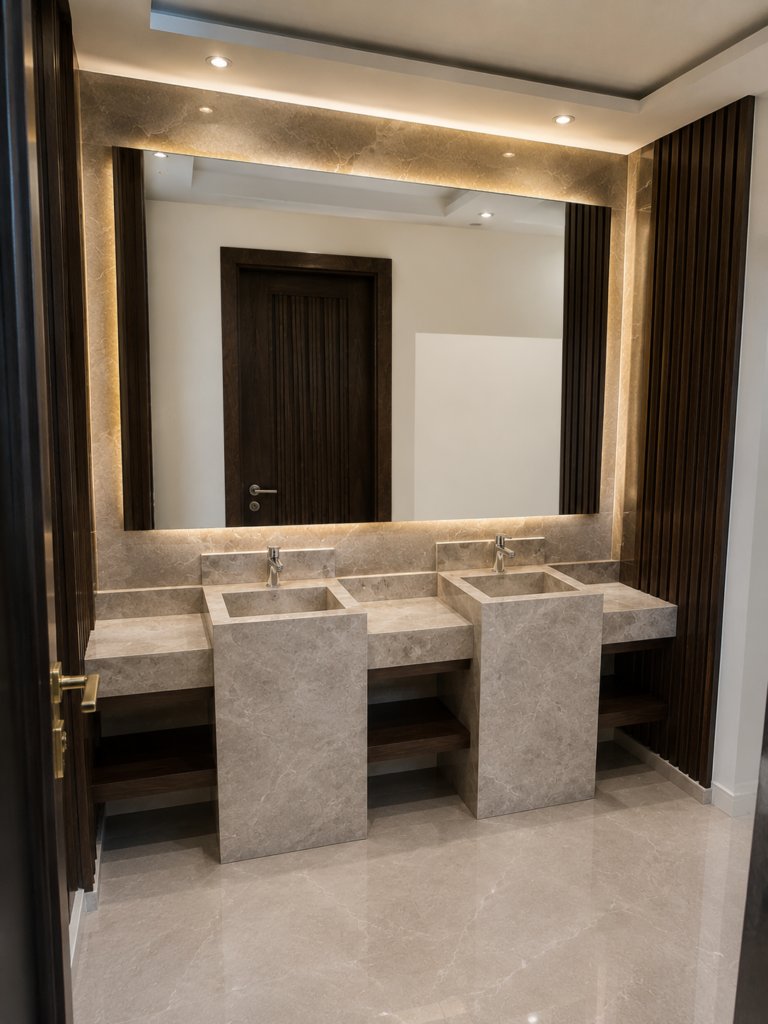 Marble work by Golden Crystals in Riyadh