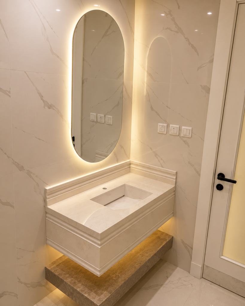Marble work by Golden Crystals in Riyadh