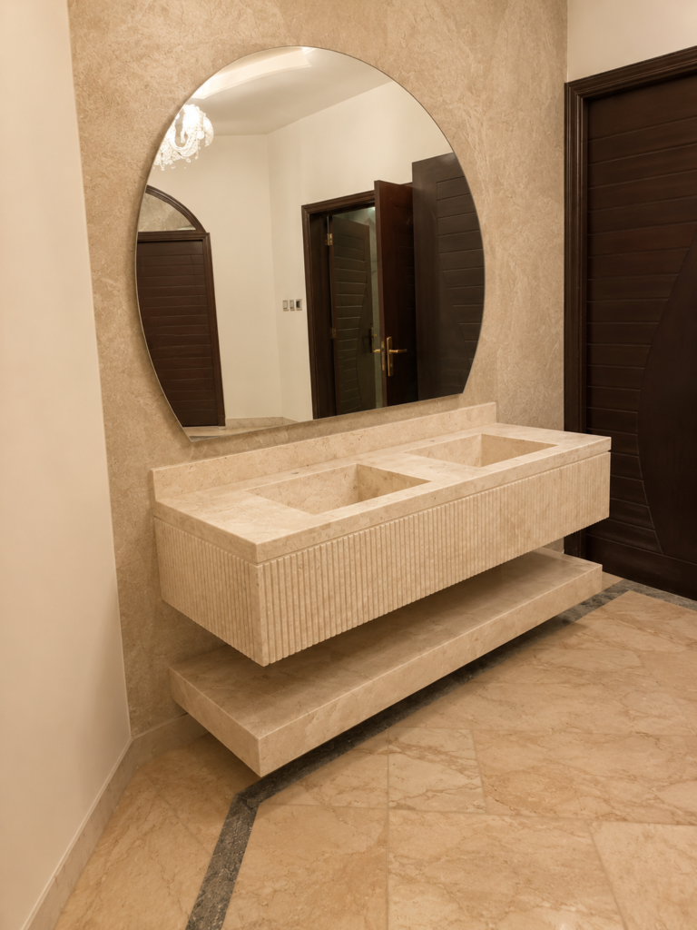 Marble work by Golden Crystals in Riyadh